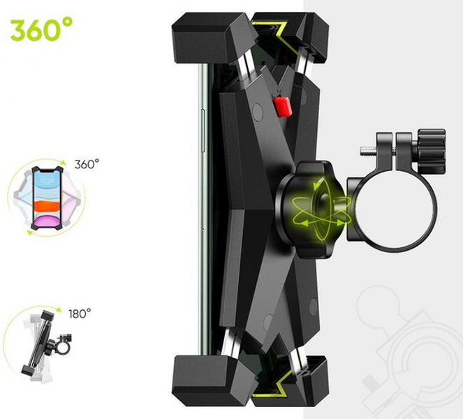 Крепление для телефонов LP181 Bike Mount Phone Holder (черный) (60989) MB-86004 фото