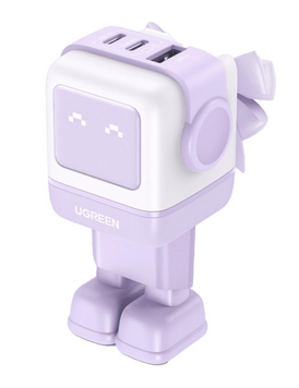 МЗП CD361 Nexode Robot GaN Tech USB + 2 x USB Type-C 65W фіолетовий (35291) MB-95450 фото