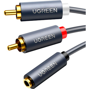 Аудіо кабель AV102 3.5mm Male to 2 RCA Male Audio Cable 3m сірий (10512) MB-82334 фото