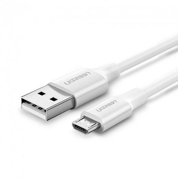 Кабель US289 USB 2.0 A to Micro USB Cable Nickel Plating 2m білий (60143) MB-78775 фото