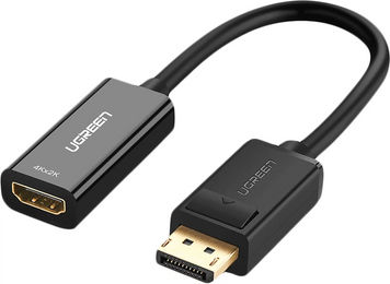 Адаптер Ugreen MM137 DisplayPort to HDMI Female Converter 1080P Black (40362) MB-98725 фото