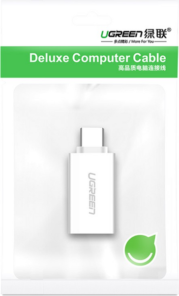 Адаптер US173 USB-C to USB 3.0 A Female Adapter (білий) (30155) MB-94013 фото