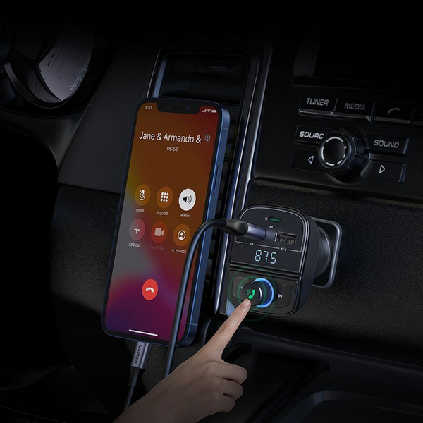FM-модулятор CD229 Bluetooth Car Charger (5.0+PD+QC3.0+USB Flash Drive+TF) (чорний) (80910) MB-86001 фото