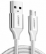Кабель US290 USB 2.0 Micro USB Cable Nickel Plating Aluminum Braid 1m белый (60151) MB-78778 фото 2