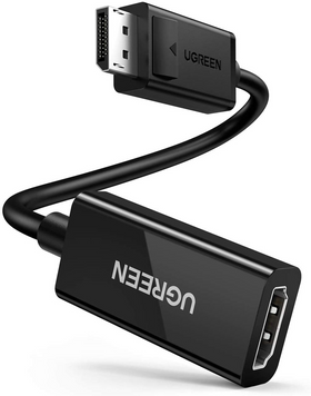 Перехідник UGREEN MM137 DisplayPort to HDMI 4K 60 Hz 25 см Black (70694) MB-98806 фото