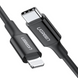 Кабель US171 USB-C to Lightning Cable M/M Nickel Plating ABS Shell 1m (чорний) (60751) MB-85995 фото 1