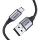Кабель US290 USB 2.0 A to Micro USB Cable Nickel Plating Aluminum Braid 2m чорний (60148) MB-78777 фото 1