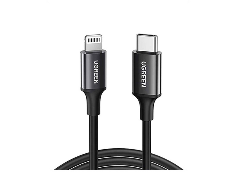 Кабель US171 USB-C to Lightning Cable M/M Nickel Plating ABS Shell 1m (чорний) (60751) MB-85995 фото