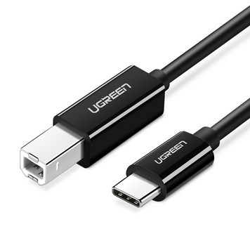 Кабель US241 USB-C to USB 2.0 Print Cable 2m чорний (50446) MB-78812 фото
