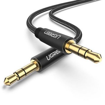 Аудіо кабель AV112 3.5mmMale to 3.5mm Male Cable Gold Plated Metal with Braid 1,5m (10686) MB-82331 фото
