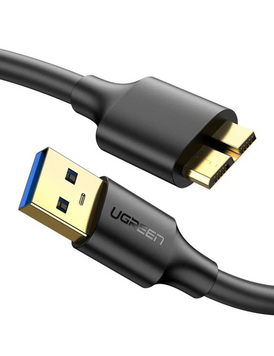 Кабель US130 USB 3.0 A Micro USB 3.0 Male Cable 2m (черный) (10843) MB-94512 фото