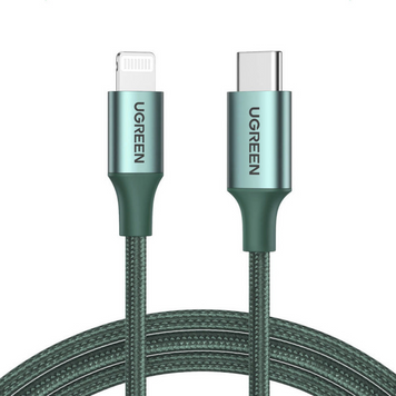 Кабель US304 Type-C to Lightning PD36W MFi 1м зеленый (80564) MB-92266 фото