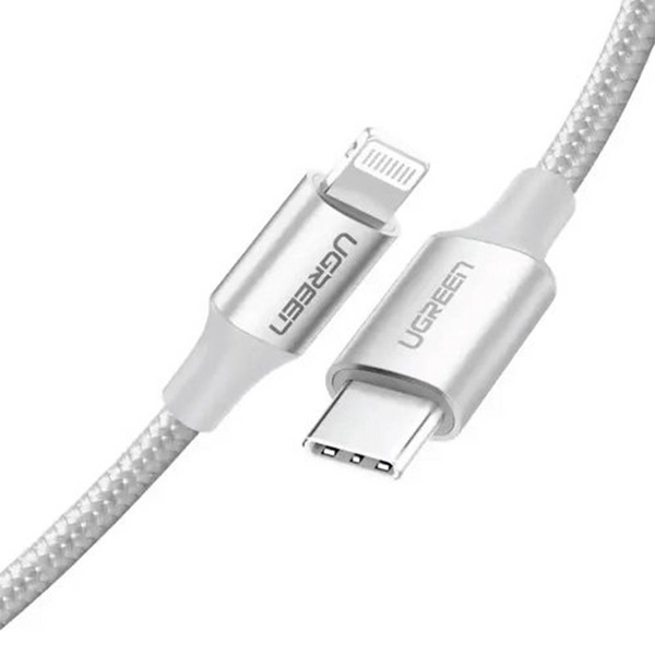 Кабель US304 USB-C to Lightning M/M Cable Aluminum Shell Braided 1.5m (сірий) (70524) MB-94002 фото