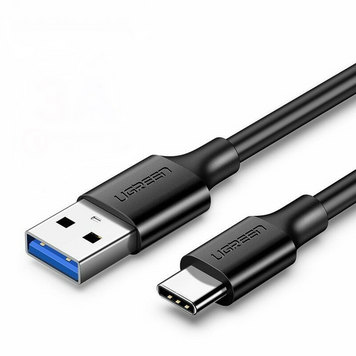 Кабель US184 USB 3.0 - Type-C Cable Nickel Plating 1м чорний (20882) MB-78736 фото