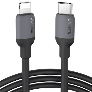 Кабель US387 USB-C to Lightning Silicone Cable 1m (черный) (20304) MB-87675 фото