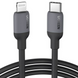 Кабель US387 USB-C to Lightning Silicone Cable 1m (чорний) (20304) MB-87675 фото 1