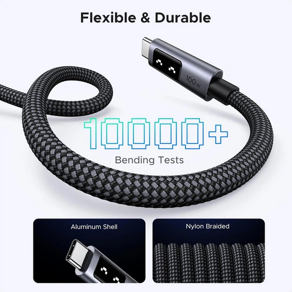 Кабель UGREEN L509 USB Type-C to USB Type-C PD Fast Charging 2м Black (35512) MB-98721 фото