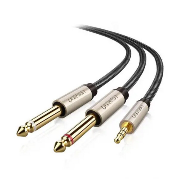 Аудио кабель AV126 3.5mm TRS to Dual 6.35mm TS Audio Cable 2m серый (10615) MB-90371 фото