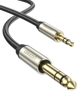Аудіо кабель AV127 3.5mm to 6.35mm TRS Stereo Audio Cable 3m сірий (10629) MB-90373 фото