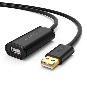 Кабель US121 USB 2.0 Active Extension Cable with Chipset 5m (черный) (10319) MB-87698 фото