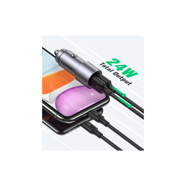 АЗП CD130 24W Dual USB-A Car Charger сірий (50592) MB-87788 фото
