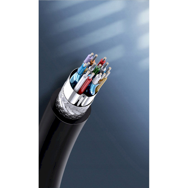 Кабель HD101 HDMI Round Cable 2m (жовтий/чорний) (10129) MB-86046 фото
