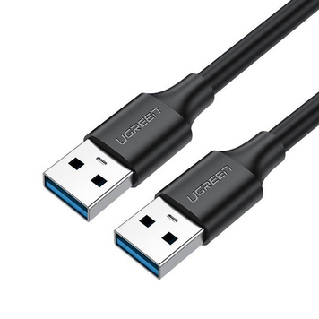 Кабель US128 USB 3.0 A Male to Male Cable 1m черный (10370) MB-82318 фото