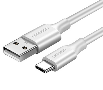 Кабель US287 USB-A 2.0 - USB-C Cable Nickel Plating 1m білий (60121) MB-78728 фото