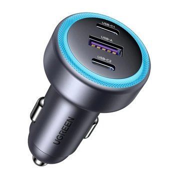 Зарядний пристрій Ugreen EC307 30W 3-Port Fast Car Charder (45843) MB-100979 фото
