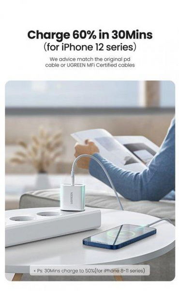 СЗУ CD137 PD 20W Fast Charger + USB-C to Lightning Cable 1m (50698) MB-86087 фото