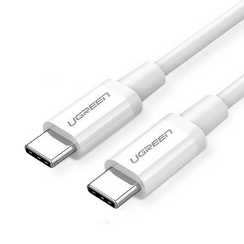 Кабель US264 USB 2.0 Type-C Male to Type-C Male Cable Nickel Plating ABS 1m белый (60518) MB-78738 фото
