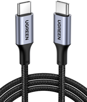 Кабель UGREEN US316 USB 2.0 Type-C to USB Type-C 5.0A (100W) 2m Black (70429)  MB-99818 фото