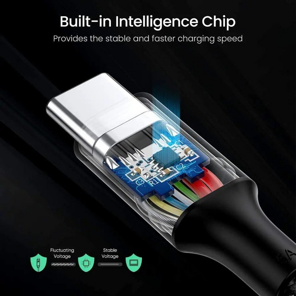 Кабель UGREEN US316 USB 2.0 Type-C to USB Type-C 5.0A (100W) 2m Black (70429)  MB-99818 фото