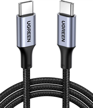 Кабель UGREEN US316 USB-C Cable Aluminum Case with Braided 1m (Black) (70427) MB-99820 фото