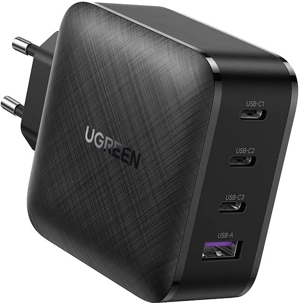 МЗП CD224 GaN Tech USB-A+3xUSB-C Fast Charger 65Вт EU чорний (70774) MB-89265 фото