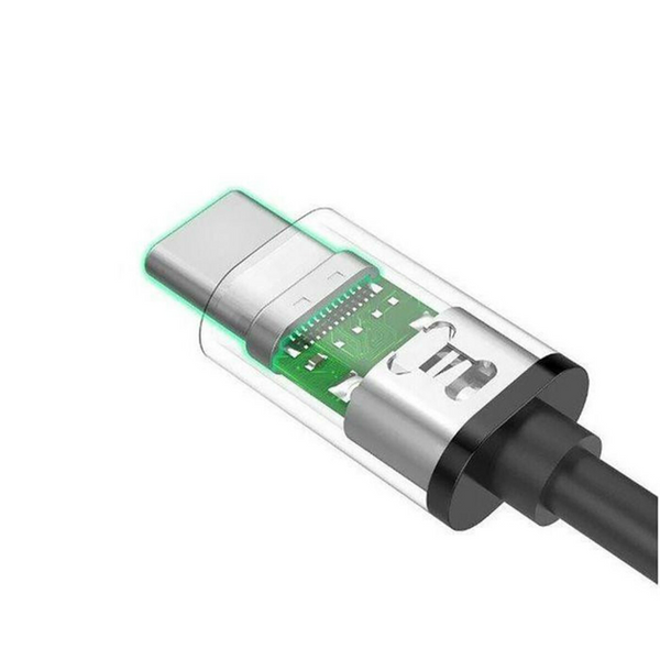Кабель US286 USB-C 2.0 M/M Cable 2m черный (10306) MB-86045 фото