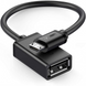 Кабель US133 MicroUSB Male to USB-A Female Cable with OTG Nickel Plating15cm чорний (10396) MB-78780 фото 1
