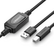 Кабель US122 USB 2.0 A Male to B Male Active Printer Cable 10m (чорний) (10374) MB-87701 фото 1