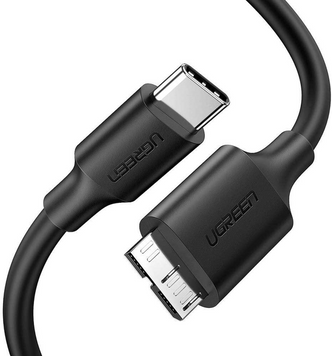 Кабель US312 USB-C to Micro B Cable M/M 1m черный (20103) MB-82316 фото