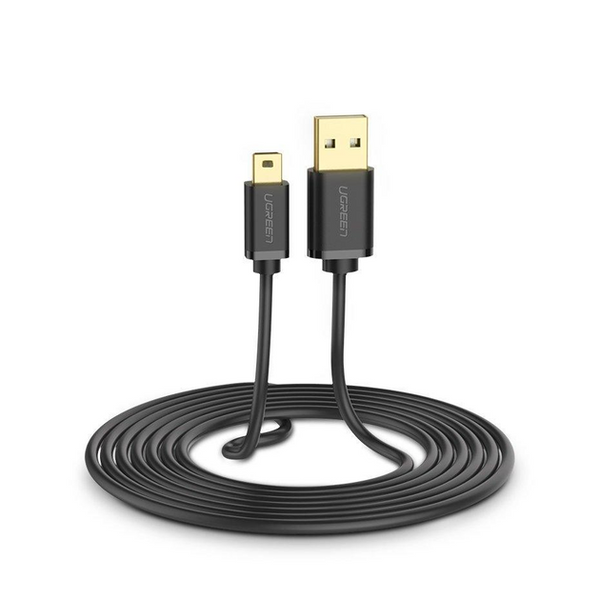 Кабель US132 USB 2.0 A Male to Mini 5 Pin Male Cable 1.5m чорний (10385) MB-82321 фото