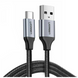 Кабель US288 USB-A 2.0 - USB-C Cable Nickel Plating Aluminum Braid 1m чорний (60126) MB-78733 фото 2
