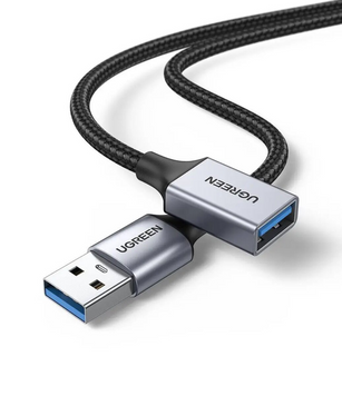 Кабель US115 USB 3.0 Extension Cable Aluminum Case 0.5m (черный) (10494) MB-94060 фото