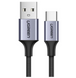 Кабель US288 USB-A 2.0 - USB-C Cable Nickel Plating Aluminum Braid 2m чорний (60128) MB-78734 фото 1