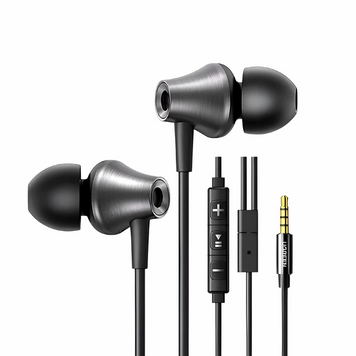 Навушники з мікрофоном UGREEN EP105 3.5 mm Earphone Black (35753) MB-98817 фото
