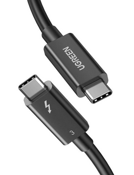 Кабель US348 USB-C Thunderbolt 3 Cable 1m (20Gbps) (80152) MB-82315 фото
