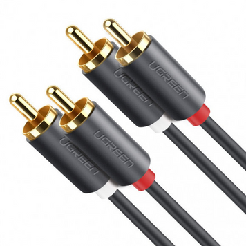 Кабель AV104 2RCA Male to 2RCA Male Cable 2m чорний (10518) MB-82338 фото