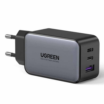 СЗУ CD244 GaN Fast Charger USB-A+2 xUSB-C 65W EU Серый (10335) MB-87777 фото