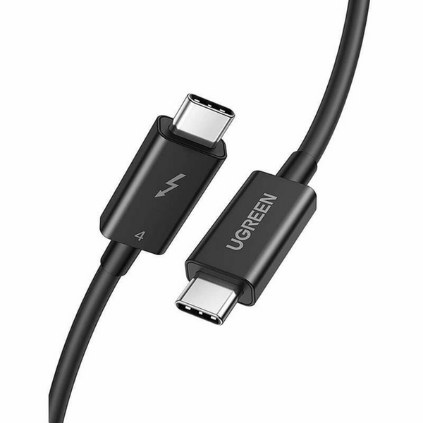 Кабель US501 USB-C to USB-C Thunderbolt 4 Cable 0.8m чорний (30389) MB-90382 фото