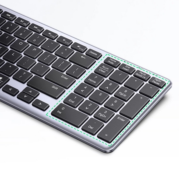 Клавіатура KU005 Ultra Slim EN срібний/чорний (15258) MB-94018 фото