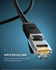 Кабель UGREEN NW102 Cat 6 U/UTP Lan Flat Cable 15m (Black) (50180) MB-99815 фото 1